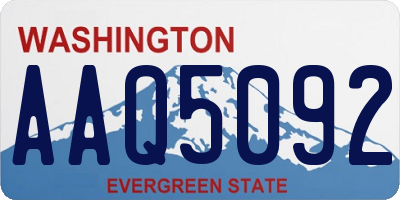 WA license plate AAQ5092