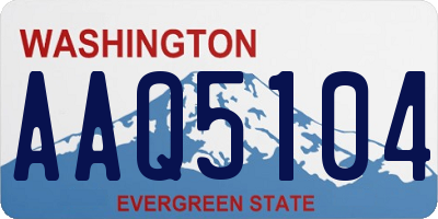 WA license plate AAQ5104