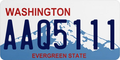 WA license plate AAQ5111
