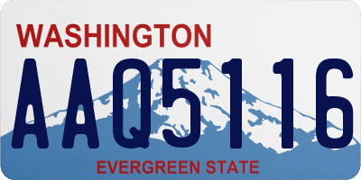 WA license plate AAQ5116