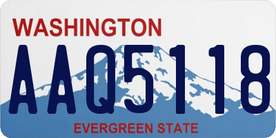 WA license plate AAQ5118