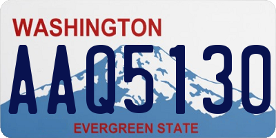 WA license plate AAQ5130