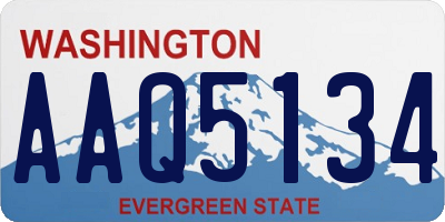 WA license plate AAQ5134
