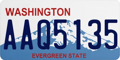 WA license plate AAQ5135