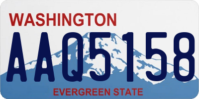 WA license plate AAQ5158
