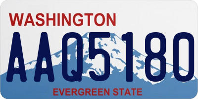WA license plate AAQ5180