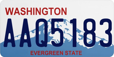 WA license plate AAQ5183