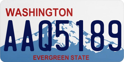 WA license plate AAQ5189