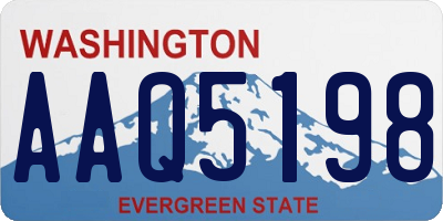 WA license plate AAQ5198