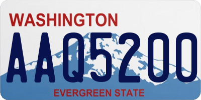WA license plate AAQ5200