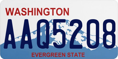 WA license plate AAQ5208