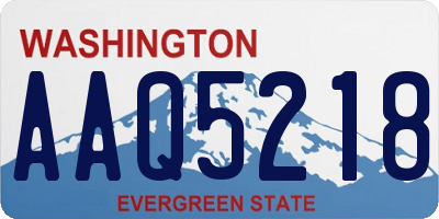 WA license plate AAQ5218