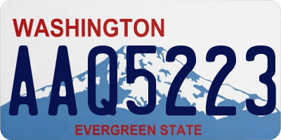 WA license plate AAQ5223
