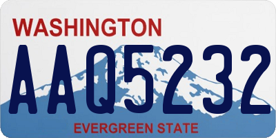 WA license plate AAQ5232