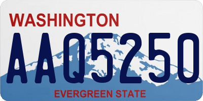 WA license plate AAQ5250
