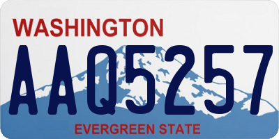 WA license plate AAQ5257
