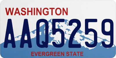 WA license plate AAQ5259
