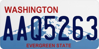 WA license plate AAQ5263
