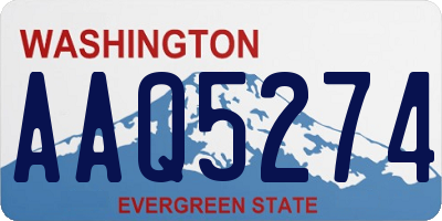WA license plate AAQ5274