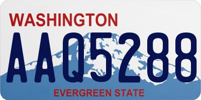 WA license plate AAQ5288