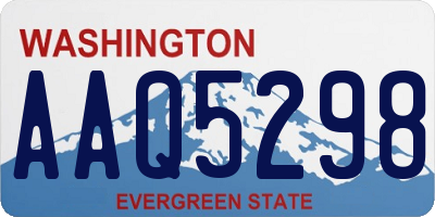 WA license plate AAQ5298