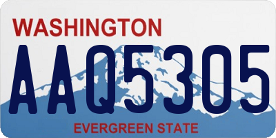 WA license plate AAQ5305