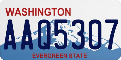WA license plate AAQ5307