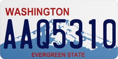WA license plate AAQ5310