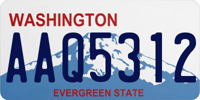 WA license plate AAQ5312