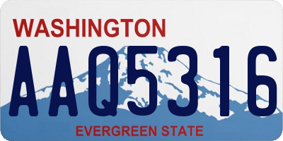 WA license plate AAQ5316