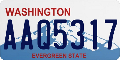 WA license plate AAQ5317