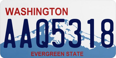 WA license plate AAQ5318