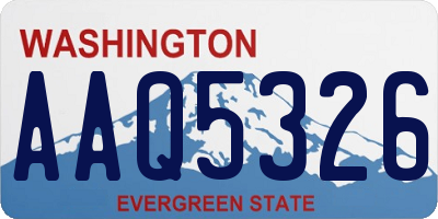 WA license plate AAQ5326