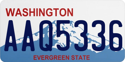 WA license plate AAQ5336