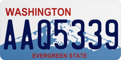 WA license plate AAQ5339