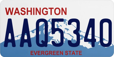 WA license plate AAQ5340