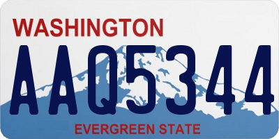 WA license plate AAQ5344