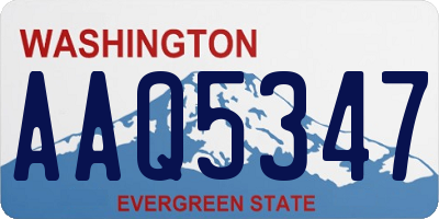 WA license plate AAQ5347