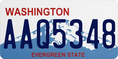 WA license plate AAQ5348