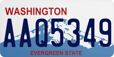 WA license plate AAQ5349