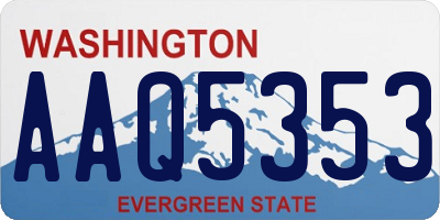 WA license plate AAQ5353