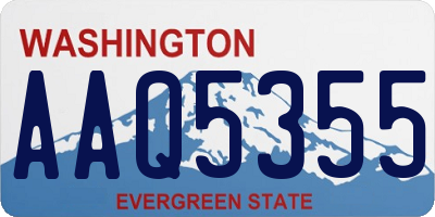 WA license plate AAQ5355