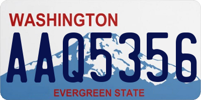 WA license plate AAQ5356