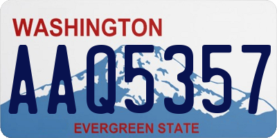 WA license plate AAQ5357