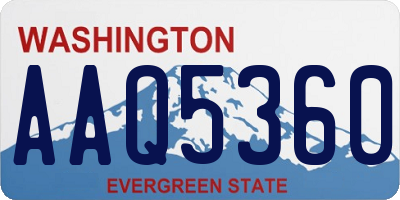 WA license plate AAQ5360
