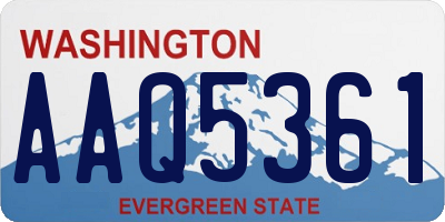 WA license plate AAQ5361