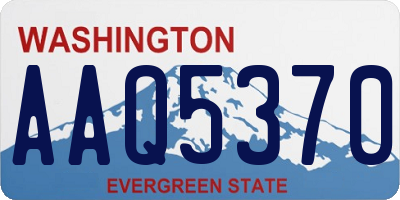 WA license plate AAQ5370