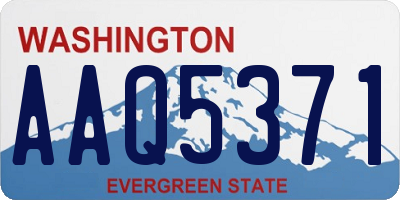 WA license plate AAQ5371