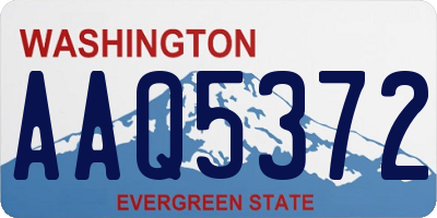 WA license plate AAQ5372