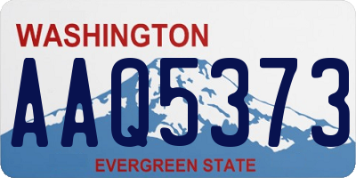 WA license plate AAQ5373